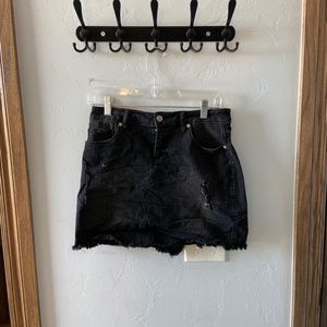 Black Jean Skirt